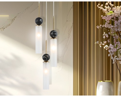 Подвесной светильник с мрамором E14*3 D230*1000 LH53262 AMBRELLA LIGHT AMBRELLA LIGHT