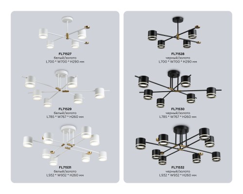 Потолочный светильник GX53*6 785*767*260 FL71530 AMBRELLA LIGHT AMBRELLA LIGHT
