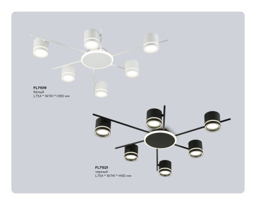 Потолочный светильник GX53*6 4200К 12Вт 754*741*90 FL71521 AMBRELLA LIGHT AMBRELLA LIGHT