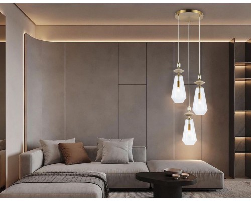 Подвесной светильник с травертином E14*3 D340*815 LH53302 AMBRELLA LIGHT AMBRELLA LIGHT