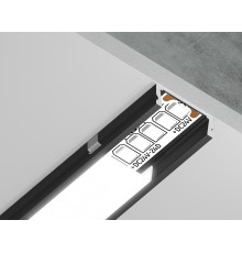 Алюминиевый профиль накладной 15.5*6 Черный, 2 м GP1700BK AMBRELLA LIGHT