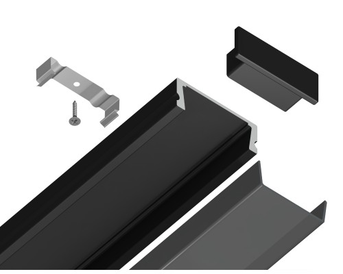 Алюминиевый профиль накладной 15.5*6 Черный, 2 м GP1700BK AMBRELLA LIGHT AMBRELLA LIGHT