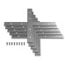 Соединитель Х для алюминиевого профиля 5 шт 100*100*1.55 GP8057 AMBRELLA LIGHT AMBRELLA LIGHT