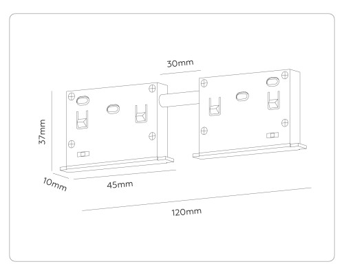 Коннектор гибкий прямой токопроводящий Magnetic 10 48В белый 120*10*37 GL2029 AMBRELLA LIGHT AMBRELLA LIGHT
