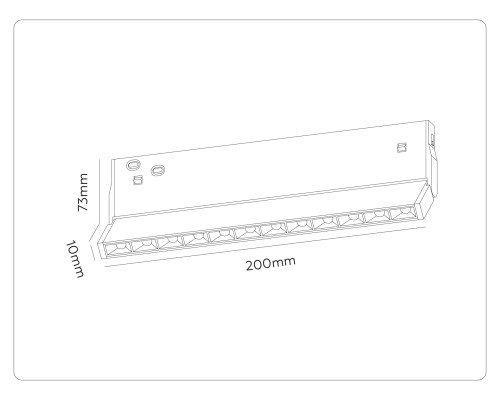 Трековый линейный светильник DIP-3CCT 3000-6000K 10Вт 38° 200*10*73 GL2359 AMBRELLA LIGHT AMBRELLA LIGHT