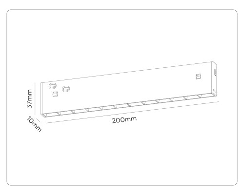 Трековый линейный светильник DIP-3CCT 3000-6000K 10Вт 38° 200*10*37 GL2334 AMBRELLA LIGHT AMBRELLA LIGHT