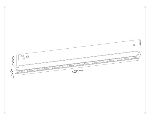 Трековый линейный светильник DIP-3CCT 3000-6000K 20Вт 38° 400*10*73 GL2364 AMBRELLA LIGHT AMBRELLA LIGHT