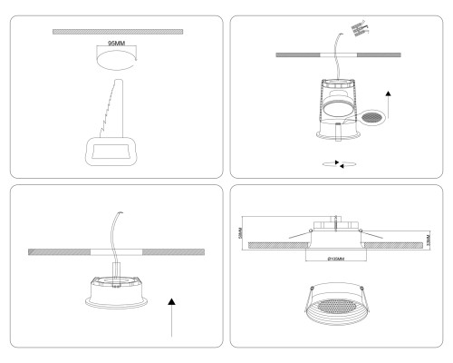 Встраиваемый точечный светильник 1*GX53 D105*33 TN51757 AMBRELLA LIGHT AMBRELLA LIGHT