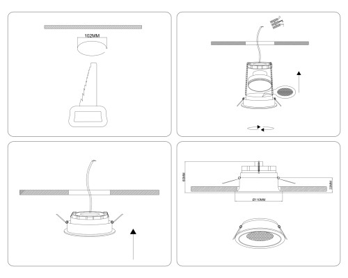 Встраиваемый точечный светильник 1*GX53 D110*33 TN49509 AMBRELLA LIGHT AMBRELLA LIGHT