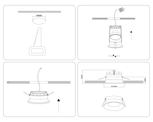 Встраиваемый точечный светильник 1*GX53 IP44 D105*33 TN6751 AMBRELLA LIGHT AMBRELLA LIGHT