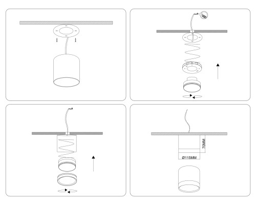 Накладной точечный светильник 1*GX70 D115*70 TU52355 AMBRELLA LIGHT AMBRELLA LIGHT
