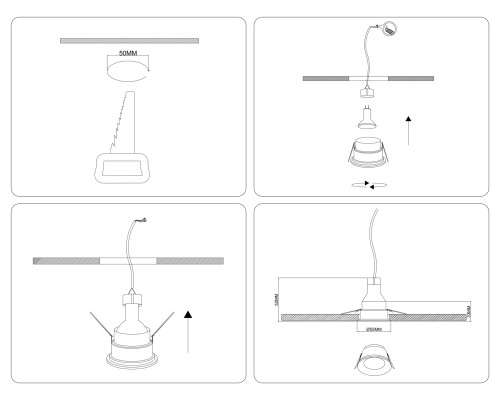 Встраиваемый точечный светильник MR11 1*GU5.3 D55*33 TS51815 AMBRELLA LIGHT AMBRELLA LIGHT