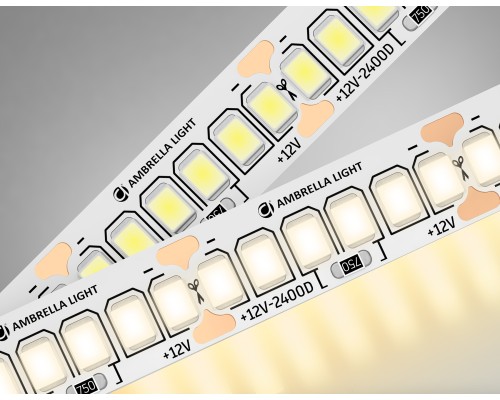 Светодиодная лента 12В 2835 240Led 19.2Вт/м 3000K IP20 5000*10*1.2 GS1501 AMBRELLA LIGHT AMBRELLA LIGHT