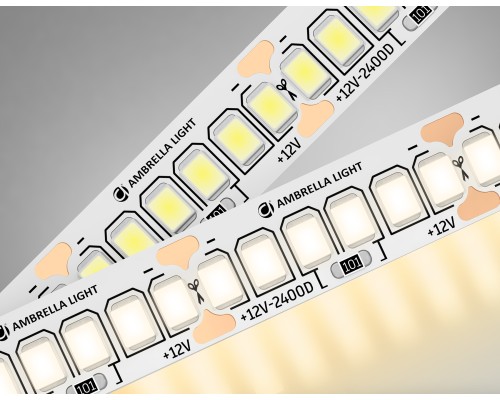 Светодиодная лента 12В 2835 240Led 17Вт/м 3000K IP20 5000*10*1.2 GS1401 AMBRELLA LIGHT AMBRELLA LIGHT