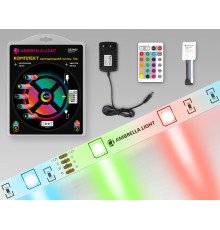 Комплект светодиодной ленты 12В 5050 30Led 7.2Вт/м Цветная RGB IP20 5000*10*1.87 GS2401 AMBRELLA LIGHT