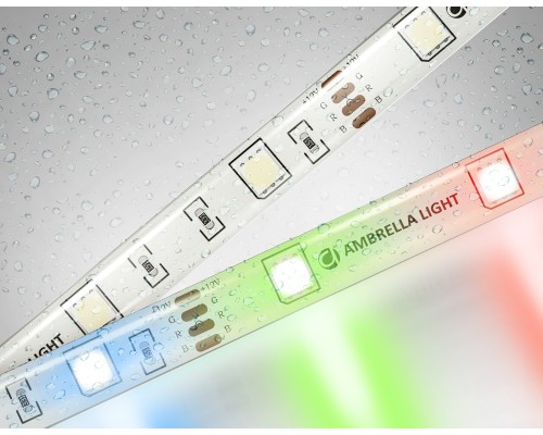 Светодиодная лента 12В 5050 30Led 7.2Вт/м Цветная RGB IP65 5000*10*2.87 GS2301 AMBRELLA LIGHT AMBRELLA LIGHT