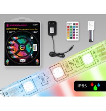 Комплект светодиодной ленты 12В 5050 60Led 14.4Вт/м Цветная RGB IP65 5000*10*2.87 GS2502 AMBRELLA LIGHT