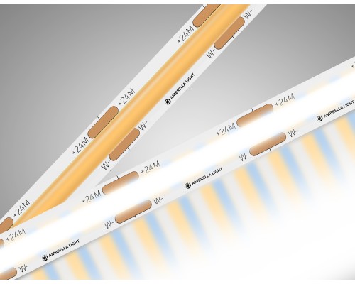 Светодиодная лента 24В COB 608Led 12Вт/м CCT 3000K-6500K IP20 5000*8*2.2 GS4901 AMBRELLA LIGHT AMBRELLA LIGHT
