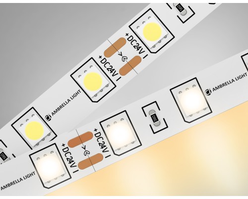 Светодиодная лента 24В 5050 60Led 14.4Вт/м 3000K IP20 5000*10*1.87 GS4001 AMBRELLA LIGHT AMBRELLA LIGHT