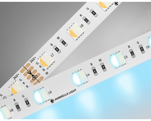 Светодиодная лента 24В 5050 60Led 10Вт/м Цветная RGB+W 6500K IP20 5000*10*1.87 GS4403 AMBRELLA LIGHT AMBRELLA LIGHT