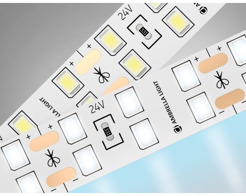 Светодиодная лента двухрядная 24В 2835 204Led 20Вт/м 6500K IP20 5000*14*1.2 GS3603 AMBRELLA LIGHT AMBRELLA LIGHT