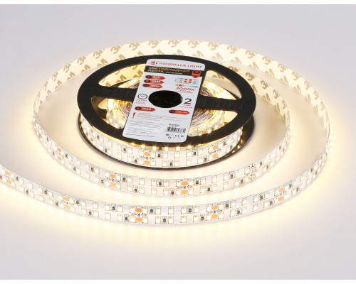 Светодиодная лента двухрядная 24В 2835 240Led 24Вт/м 3000K IP20 5000*14*1.2 GS3701 AMBRELLA LIGHT AMBRELLA LIGHT