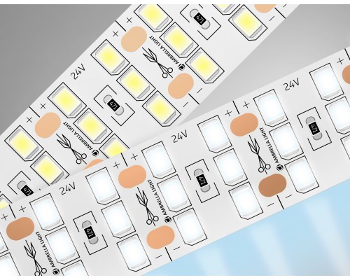 Светодиодная лента трехрядная 24В 2835 324Led 26Вт/м 6500K IP20 5м 5000*18*1.2 GS3903 AMBRELLA LIGHT AMBRELLA LIGHT