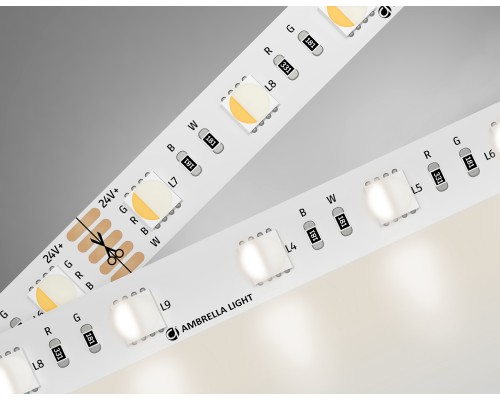 Светодиодная лента 24В 5050 60Led 10Вт/м Цветная RGB+W 4500K IP20 5000*10*1.87 GS4402 AMBRELLA LIGHT AMBRELLA LIGHT