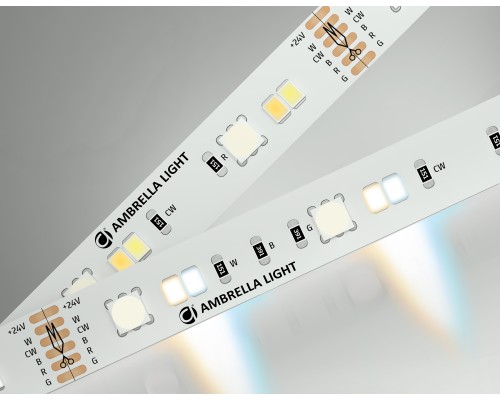 Светодиодная лента 24В 5050+2535 90Led 13Вт/м Цветная RGB+CCT 3000K-6500K IP20 5000*12*1.87 GS4501 AMBRELLA LIGHT AMBRELLA LIGHT