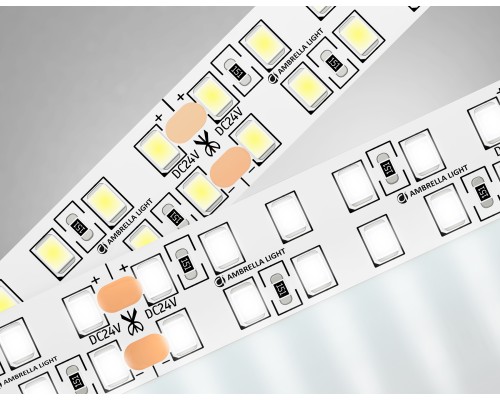 Светодиодная лента двухрядная 24В 2835 240Led 24Вт/м 4500K IP20 5000*14*1.2 GS3702 AMBRELLA LIGHT AMBRELLA LIGHT