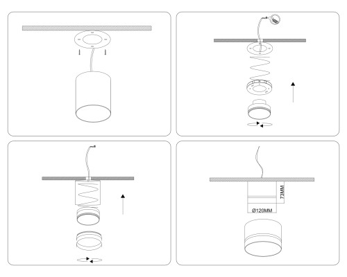 Накладной светильник 1*GX70 IP44 D120*73 TU5392 AMBRELLA LIGHT AMBRELLA LIGHT