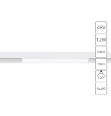 Магнитный трековый светильник Arte Lamp LINEA A4642PL-1WH