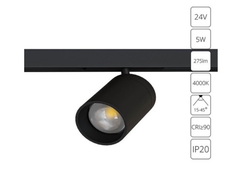 Магнитный трековый светильник Arte Lamp PRESTO A6228PL-1BK