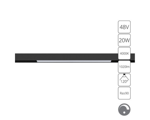Магнитный трековый светильник Arte Lamp LINEA 0.1-10V A4683PL-1BK