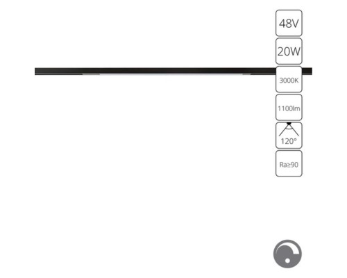 Магнитный трековый светильник Arte Lamp OPTIMA 0.1-10V A7494PL-1BK