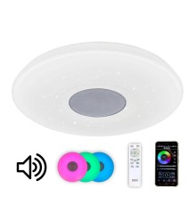 Управляемый светодиодный светильник Citilux CL703M60 Хром+СтарЛайт Музыкальный