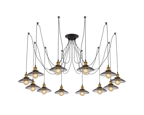 Люстра лофт Citilux CL451121 Эдисон Венге + Бронза