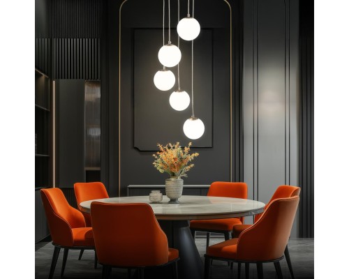 CL102054 Томми Хром Мат.+ Белый Св-к Подвес