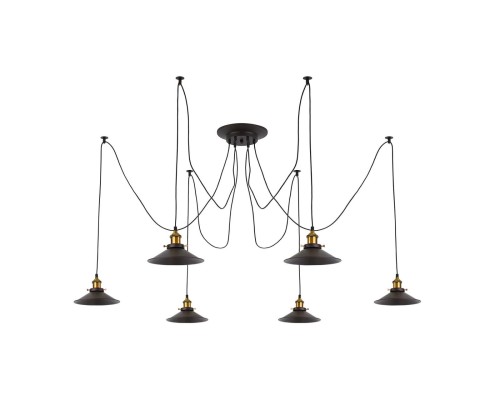 Люстра лофт Citilux CL451061 Эдисон Венге + Бронза