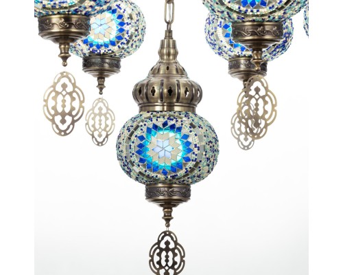 CL419186 Каир Мозаика Синяя Люстра
