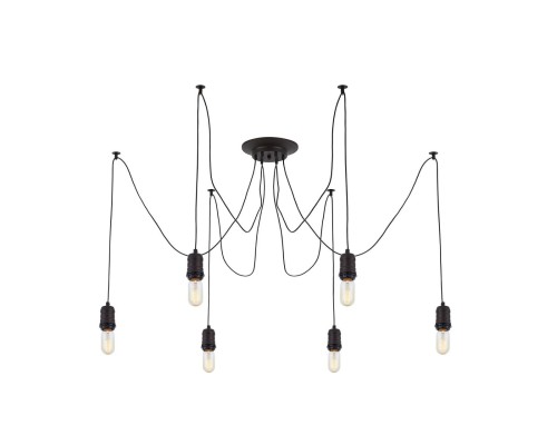 Люстра лофт Citilux CL451062 Эдисон Венге + Черный