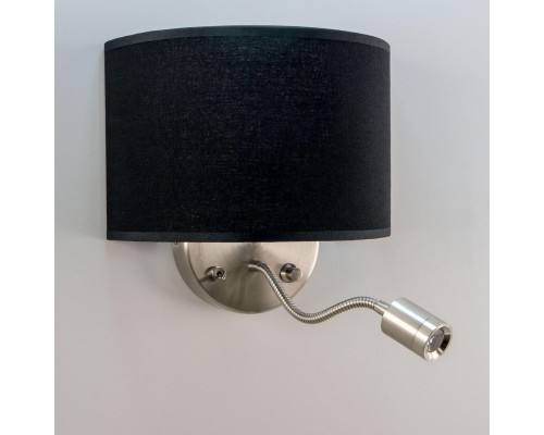 Бра с выключателем и лампой для чтения 3Вт 3000K Citilux CL704305 Декарт Хром Мат. + Черный