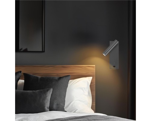 CL704432 Декарт Хром Мат. Св-к Настенный с USB