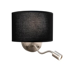 Бра с выключателем и лампой для чтения 3Вт 3000K Citilux CL704305 Декарт Хром Мат. + Черный