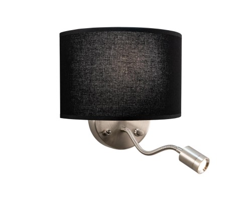 Бра с выключателем и лампой для чтения 3Вт 3000K Citilux CL704305 Декарт Хром Мат. + Черный