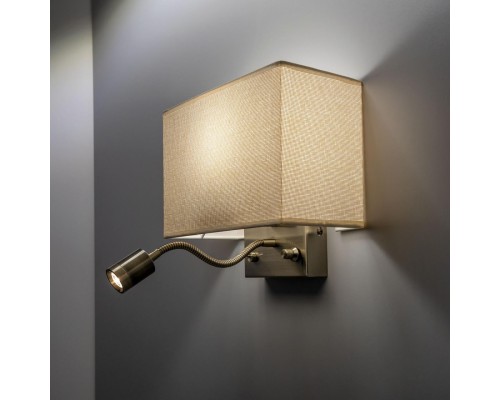 Бра с выключателем и лампой для чтения 3Вт 3000K Citilux CL704303 Декарт Бронза Старая