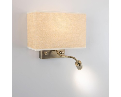 Бра с выключателем и лампой для чтения 3Вт 3000K Citilux CL704303 Декарт Бронза Старая