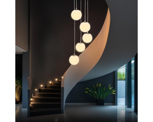 CL102054 Томми Хром Мат.+ Белый Св-к Подвес