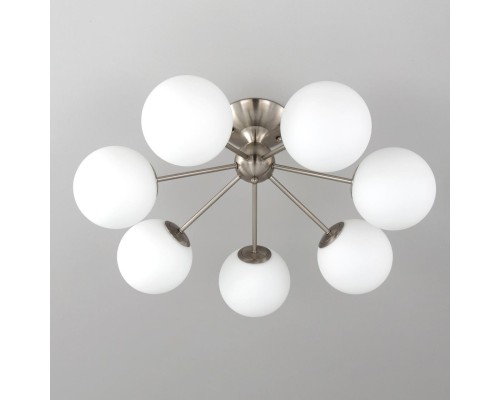 CL102174 Томми Хром Мат.+ Белый Св-к Люстра