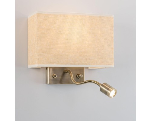 Бра с выключателем и лампой для чтения 3Вт 3000K Citilux CL704303 Декарт Бронза Старая